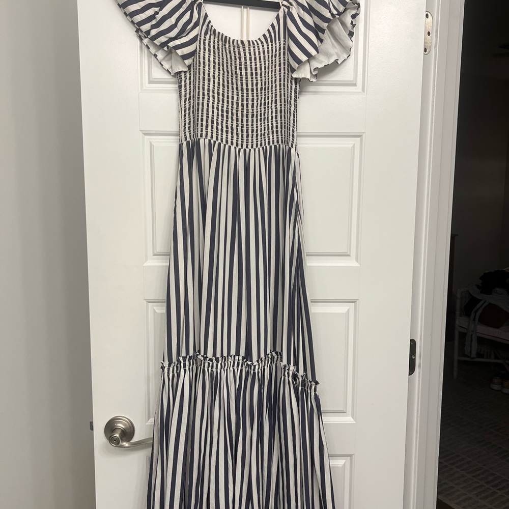 La Ligne Navy and White Striped Dress